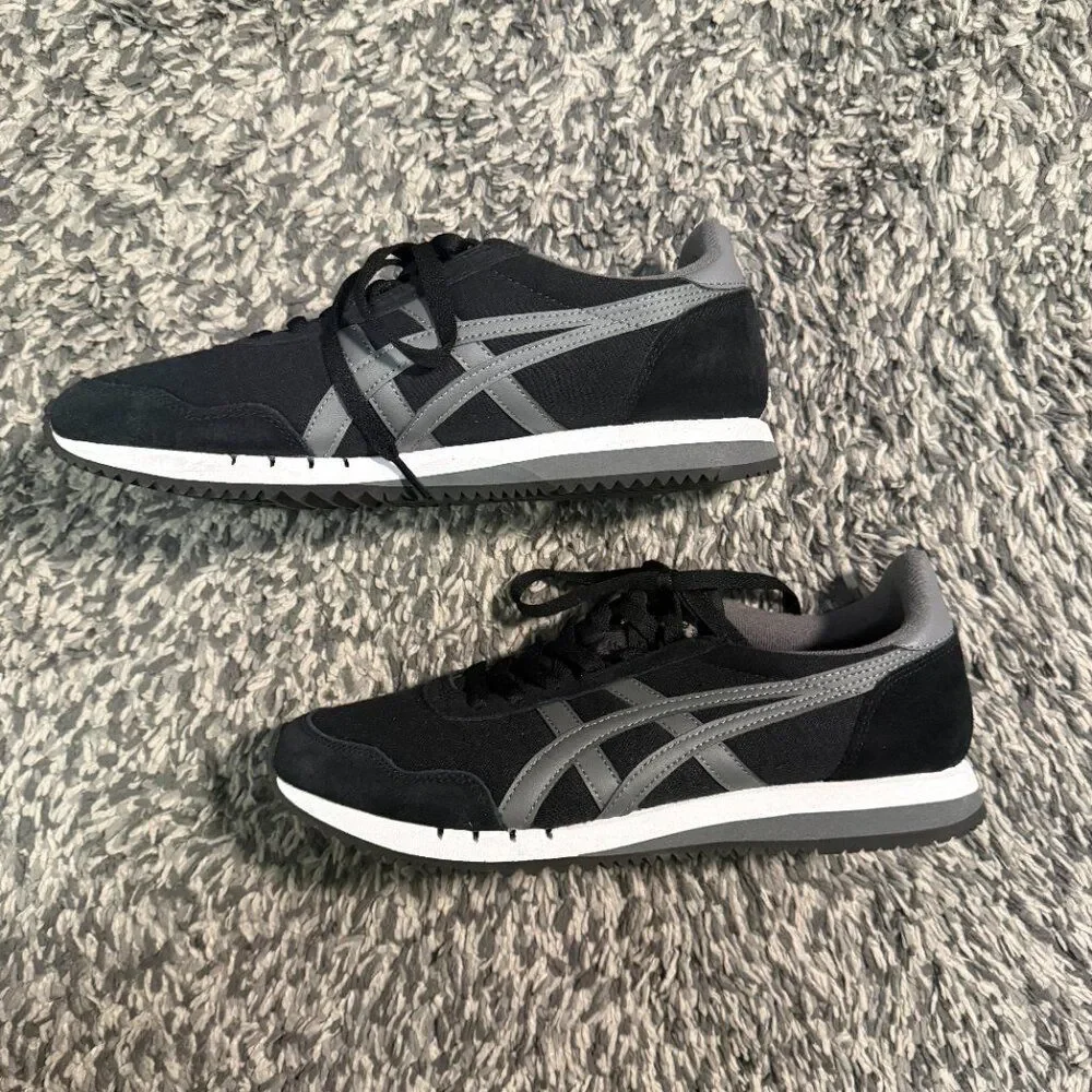 Onitsuka Tiger Dualio Retro Sneakers Black Gray Men 8.5 Women 10 OrthoLite